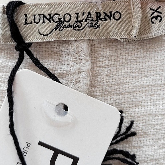 Lungo L'arno | NWT Linen Snakeskin Print Short Sleeve Top Size 3X - Picture 6 of 8